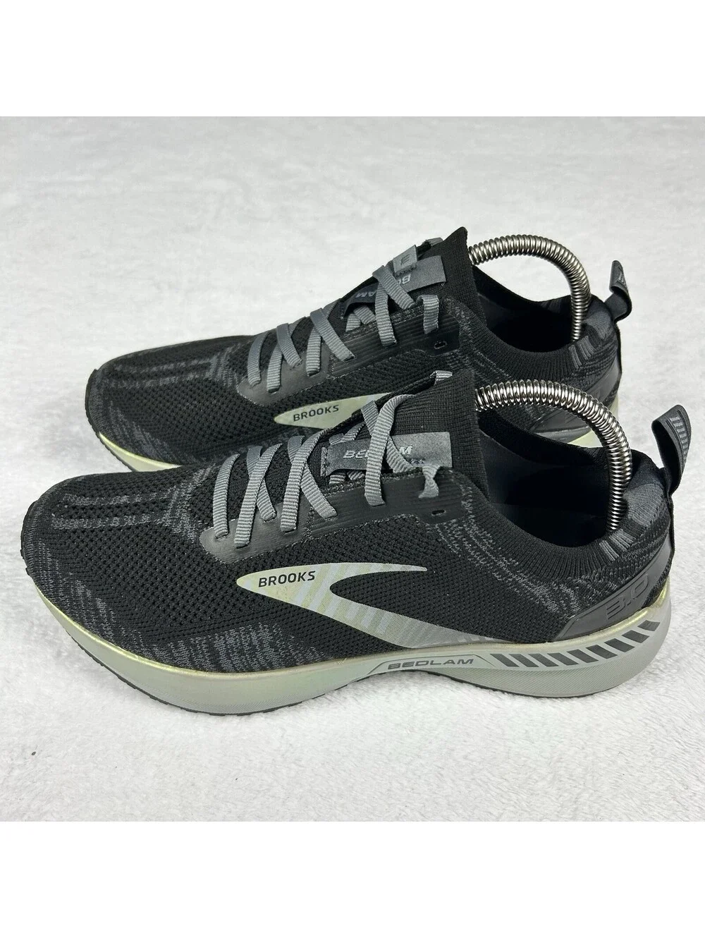 Brooks Bedlam 3 Mens Running Shoes Size 8 Black Blackened Pearl White New in Box